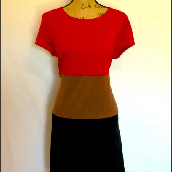 Dresses & Skirts - Tri Color Midi Dress from LOFT